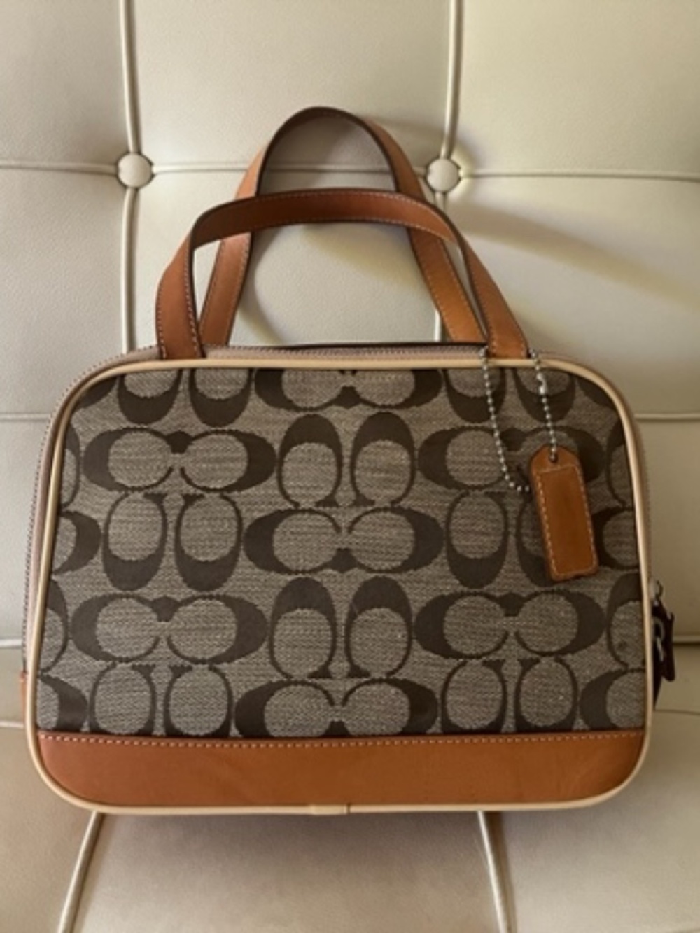 Rare Coach double zip satchel bag